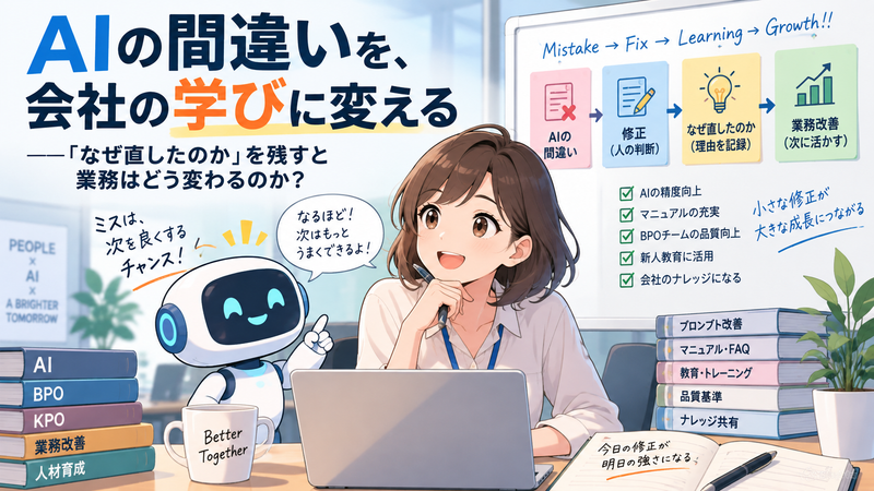 AIの間違いを、会社の学びに変える 「なぜ直したのか」を残すと業務はどう変わるのか？
