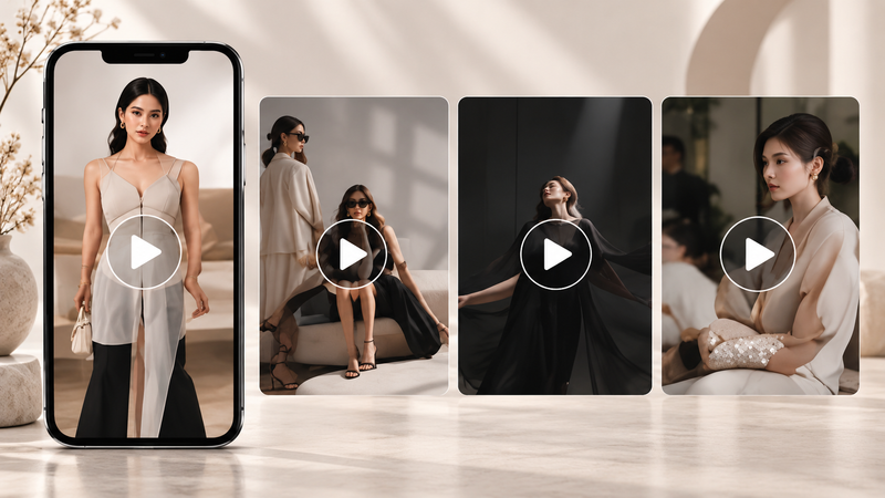 短尺ファッション動画の制作イメージ