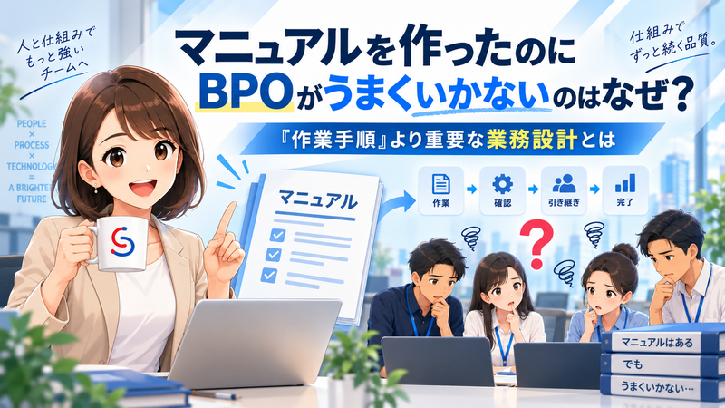 マニュアルを作ったのにBPOがうまくいかないのはなぜ？「作業手順」より重要な業務設計とは